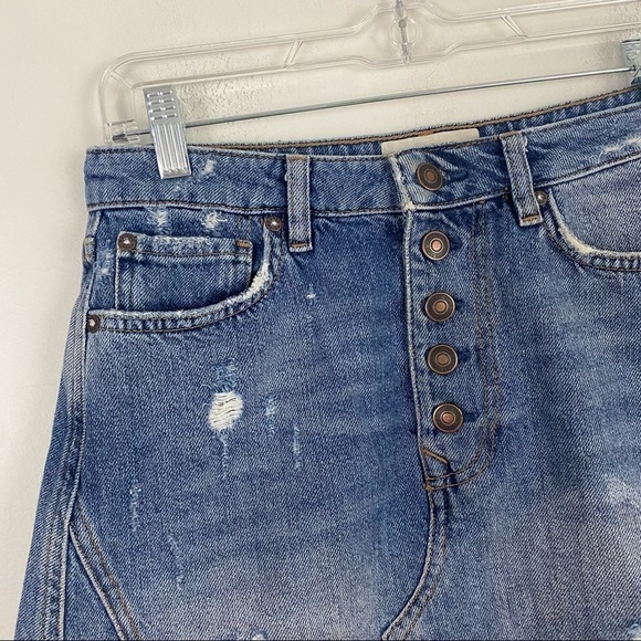 WE THE FREE denim button fly mini skirt - Picture 5 of 5